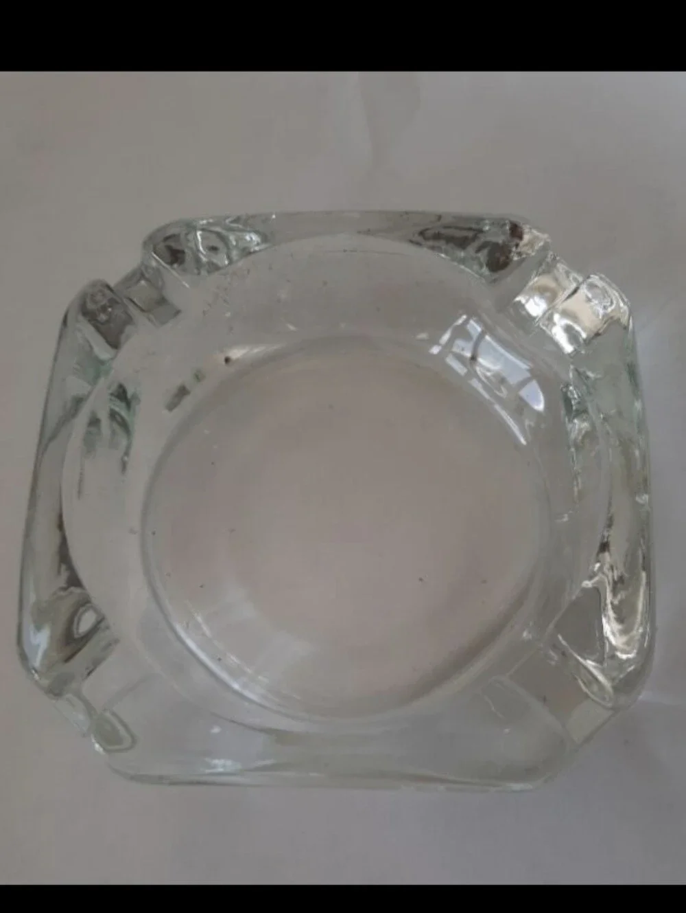 Libby Clear Square Glass Ashtray Vintage New